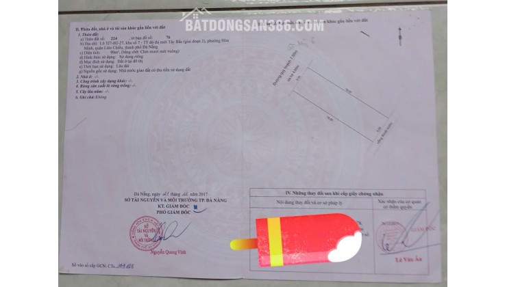 Cần bán lô đất MT Cần bán lô đất MT Hòa Phú 9 (Gò Nảy 6 cũ)